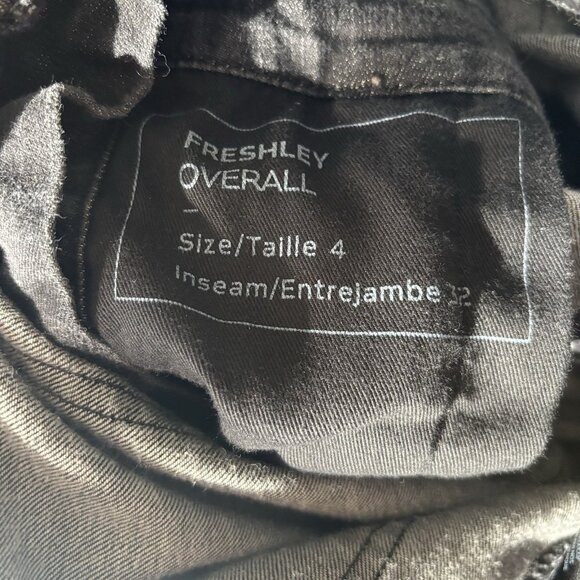 Dovetail Workwear Women's Size 4/32  Black Faded Denim Freshley Overalls Bibs - Picture 3 of 16